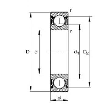 20 mm x 42 mm x 12 mm  FAG 6004-2Z roulements rigides à billes