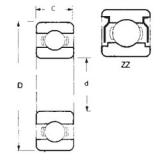 70 mm x 100 mm x 16 mm  FBJ 6914ZZ roulements rigides à billes